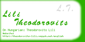 lili theodorovits business card